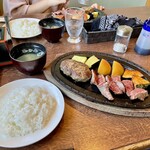じゃんけんぽん - ハンバーグ&カットステーキセット（2,700円）