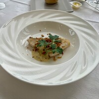 アイリス - ニベのポワレ　カレー風味のクリームソース