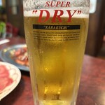 金海 - 生中(撮る前に少し飲んでしまった)