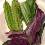 Kingyosusabi - 沖縄料理とあぐー豚しゃぶしゃぶ鍋食べ放題(¥1,680) 島野菜盛り合わせ