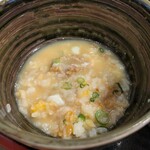 わだ泉 - 醤油カツ丼温玉のせ出汁茶漬け