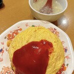 大阪王将 - 料理写真:大阪王将オムライス+スープ