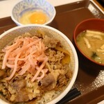 すき家 - 料理写真:牛丼(並)+月見セット