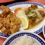万里 - 鳥の唐揚げ＋酢豚