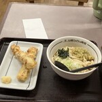 山田うどん食堂 - 料理写真:無料の冷やしたぬきと230円のちく天