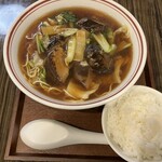 大新園 - 椎茸そば 小ライス