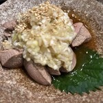 もつ千 - レバテキ！こちらも低温処理でトロットロ！ネギが合う合う！こちらも必食かと！