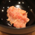 三谷 - １９０kgの一本釣の大間の鮪、鱶鰭和え　Puligny-Montrachet 2011 Grand Vin de Bourgogne　(2014/10)