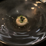 ici - 落花生のババロア(コンソメジュレ)