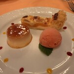 トラットリアセレーナ - デザート　定番のアプリコットのタルト抜群！