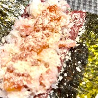 銀座 ちかみつ 六丁目 - 和牛の蟹いくらユッケドッグ