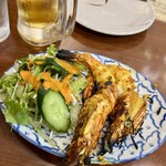 ベンディカ - 晩酌セットで出てきた、ホワイトエビが、兎に角デカくて太くてブリブリ‼️