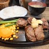 ミスターデンジャー - デンジャーステーキセット(200g、レア、ニンニク、みそ汁)