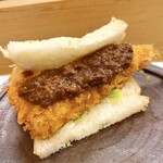 穴子料理と地酒 浅草 川井 - 穴子味噌カツサンド