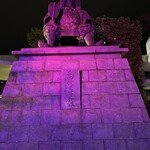 1008 - JR甲府駅前　武田信玄公之像(ライトアップ)