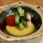 焚久味 - 蛸とオクラとトマト