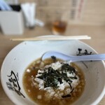 麺屋 丈六 - 〆ご飯　ライスダイブ式