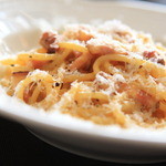 イル・クッチョロ - 「竜神豚の自家製ベーコンと名古屋コーチンの卵を使ったカルボナーラ」