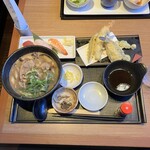 徳樹庵 - 九条ねぎ鴨南蛮そば御膳。