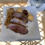 中華そば 炎 - 別皿で提供されたトッピング