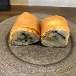 創作中華 清の - 左あわび　右カマス