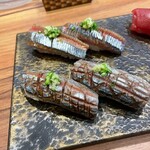 サカナキュイジーヌ・リョウ - 鯵と秋刀魚握り