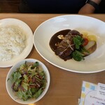 ボン・マルシェ - ハンバーグデミグラスソース➕ライス、サラダ付き