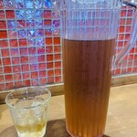 Ramen みず菜 - 麦茶がデカい