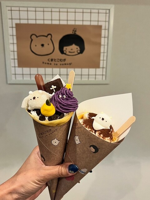くまクレープ♡ 8/8クマの手クレープ、本日プレオープン❣️