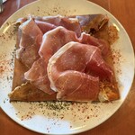 ポポット - たまごチーズ生ハムマッシュルームのガレット