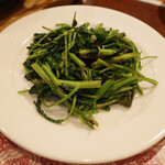 ガネーシュ - 秋の南インド料理コース(6930円)の空心菜のパンチフォロン炒め