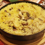 ガネーシュ - 秋の南インド料理コース(6930円)のキノコプラウ(6人分)