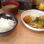 ロマンシング とんかつキッチン たぐ - かつ煮定食800円