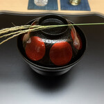 徳ㇵ本也 - 黄身胡麻豆腐のお椀、すっぽん出汁