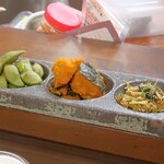 桶家乃隠居 - アテ３種盛り