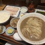 炭火焼濃厚中華そば 海富道 - 松茸中華そば 定食
                                肉盛り
