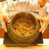 赤坂 菊乃井 - ⚫【御飯】
                  「地鶏と栗御飯　三つ葉　柚子」