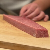 鮨 福原 - 宮城天然本鮪　中トロ　非常に美しい色味