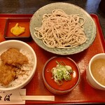 そば処　福そば - おろしそばとミニソースカツ丼のセット