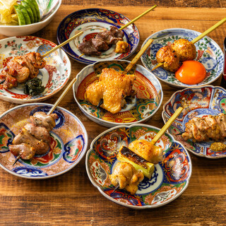 丹精込めた焼鳥串をお楽しみください。串の追加注文可能です！