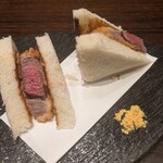 北新地　串かつ凡 - 〆をご飯物か牛かつサンドか？で迷ったー笑