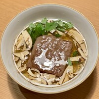 日本焼肉 はせ川 銀座店 - 山形　雪降り和牛ざぶとん
                    松茸の沢煮仕立て
