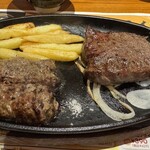 ブロンコ ビリー - 料理写真:コンビ!頑固ハンバーグと極撰サーロイン!