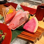 博多串焼と刺身 ココロザシ - 刺身の盛り合わせ6種盛り