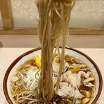そばの神田東一屋 - 月見肉そば アップ