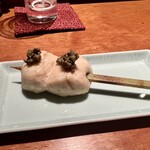 322494408 - 一品目　とりささみ　薬味が載ってる。