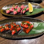 焼肉上野太昌園 - ネギ包みたん塩@¥2,900、味噌ネギ包みたん@¥2,900