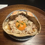 河文 - 蒸物　ズワイ蟹と卵