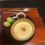 河文 - 甘味　豆乳プリンとマスカット