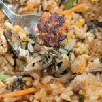 韓国屋台酒場 韓兵衛 - 下の方には美味しい「お焦げ」が出来ていました。
